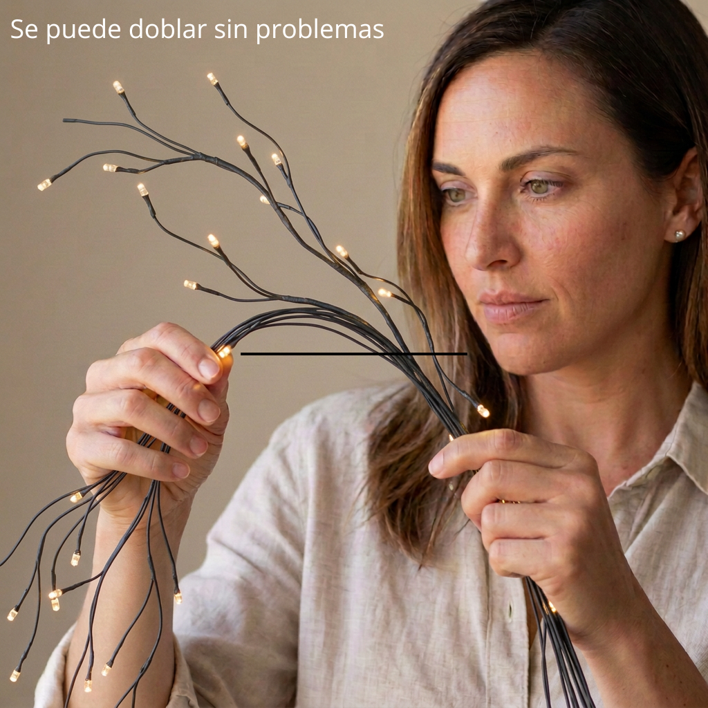 Enredadera de Luces Navideñas – LED Flexible, Luz Amarilla